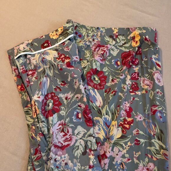 Ruff Hewn Cotton Tropical Floral Set Button Down Blouse AND Wrap Skirt Size L/16 - Picture 12 of 14